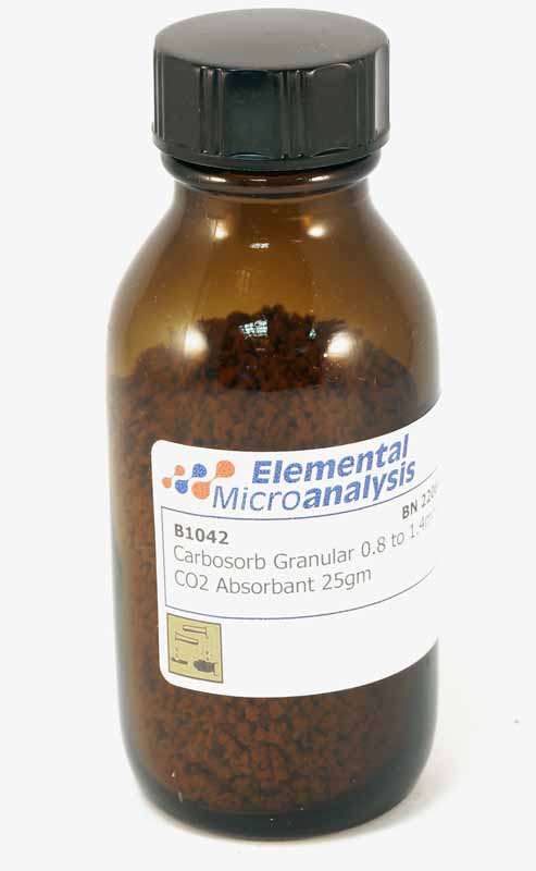 OBSOLETE - Suggested replacement B1320

Carbosorb Granular 0.8 to 1.4mm CO2 Absorbant 25g

SODIUM HYDROXIDE, SOLID,
8, UN1823